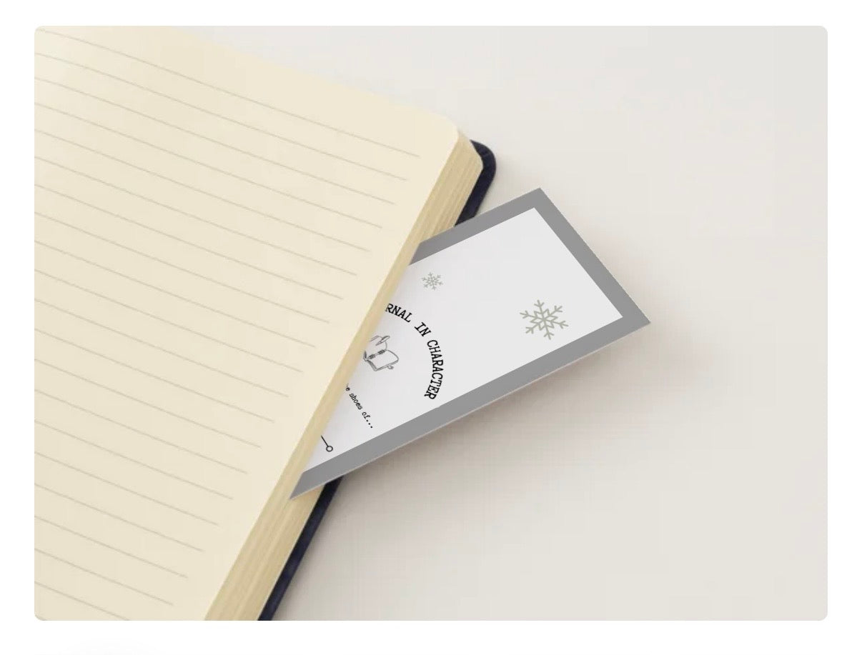Journal In Character Christmas Bookmark  (printable PDF)