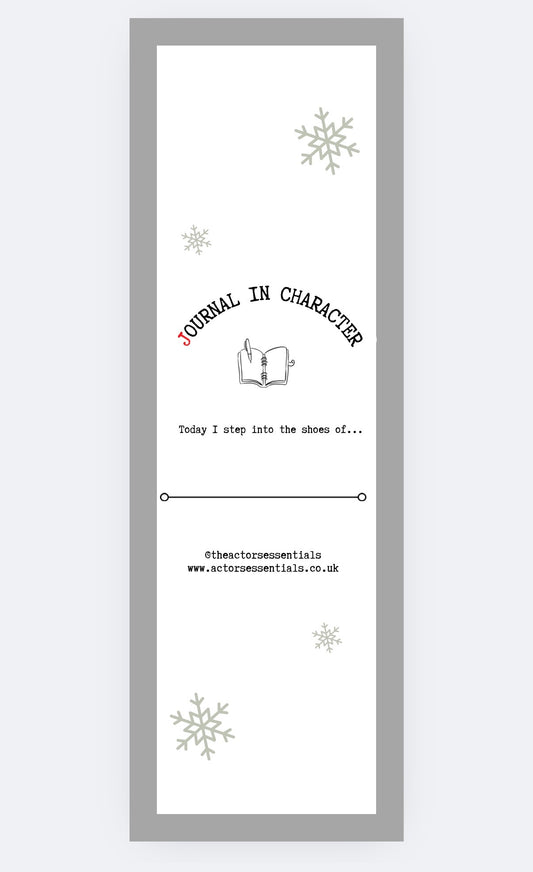 Journal In Character Christmas Bookmark  (printable PDF)