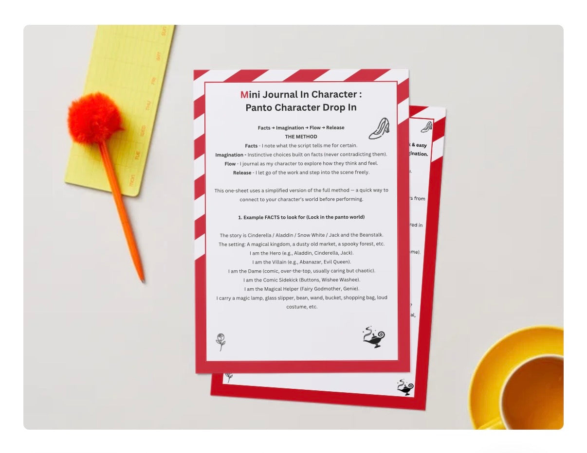 Panto Themed Quick Character Drop-in (printable PDF)