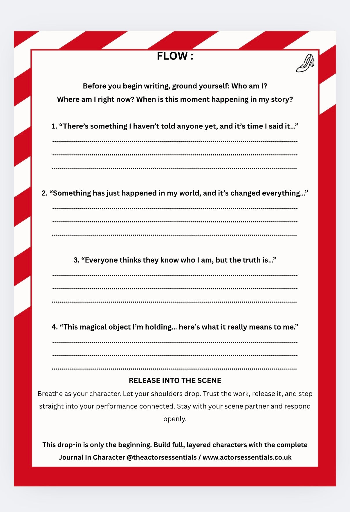 Panto Themed Quick Character Drop-in (printable PDF)